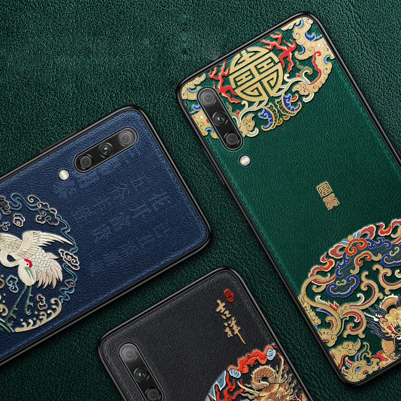 Aixuan кожаный чехол для телефона Honor 9X 3D Emboss с узором кожаный силиконовый чехол для huawei Honor 9x Pro Capa