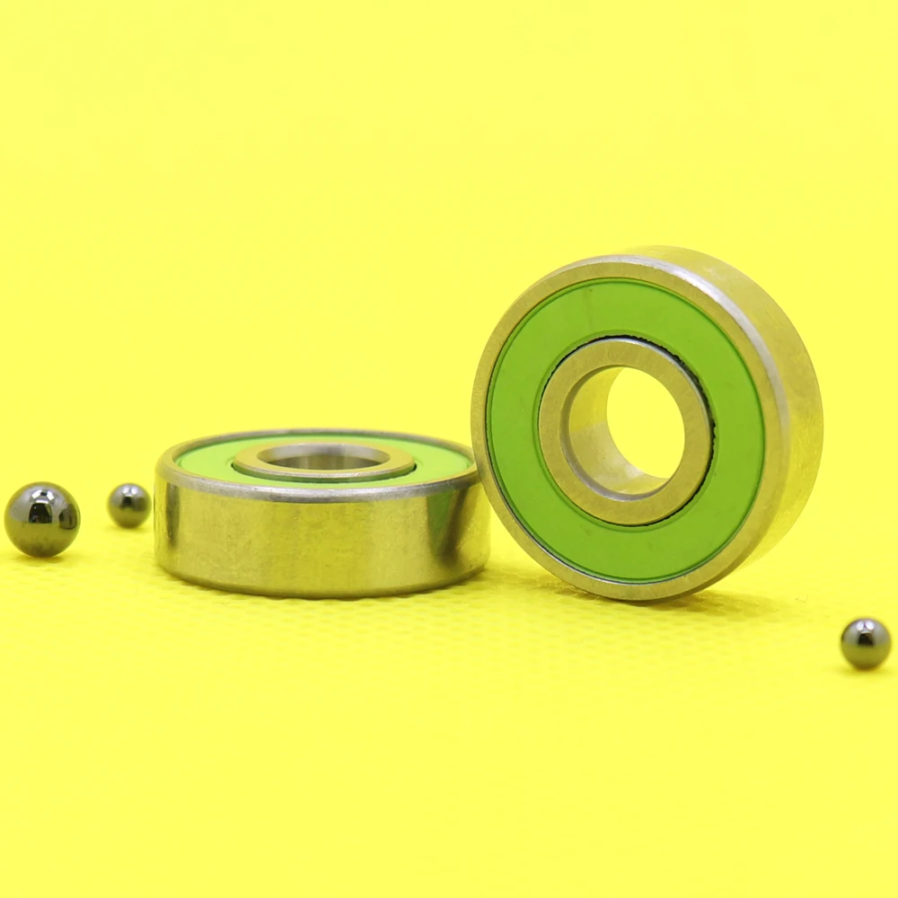 

608RS Bearings ( 2 PCS ) 8*22*7mm ABEC-7 440C Stainless Steel Ring Si3N4 Ceramic Ball Bearing Metal Fidget Spinner S608RS