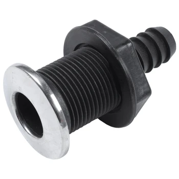 

New Arrival-Nylon Through Hull Bilge Trim with Stainless Steel Rim Pump Aerator Hose Sail RV Fitting