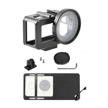 

2 Pcs Accessories: 1 Pcs Housing Frame Case with Back Door, Protective Metal Side Open Shell with 52Mm Uv Filter and Lens Cap &