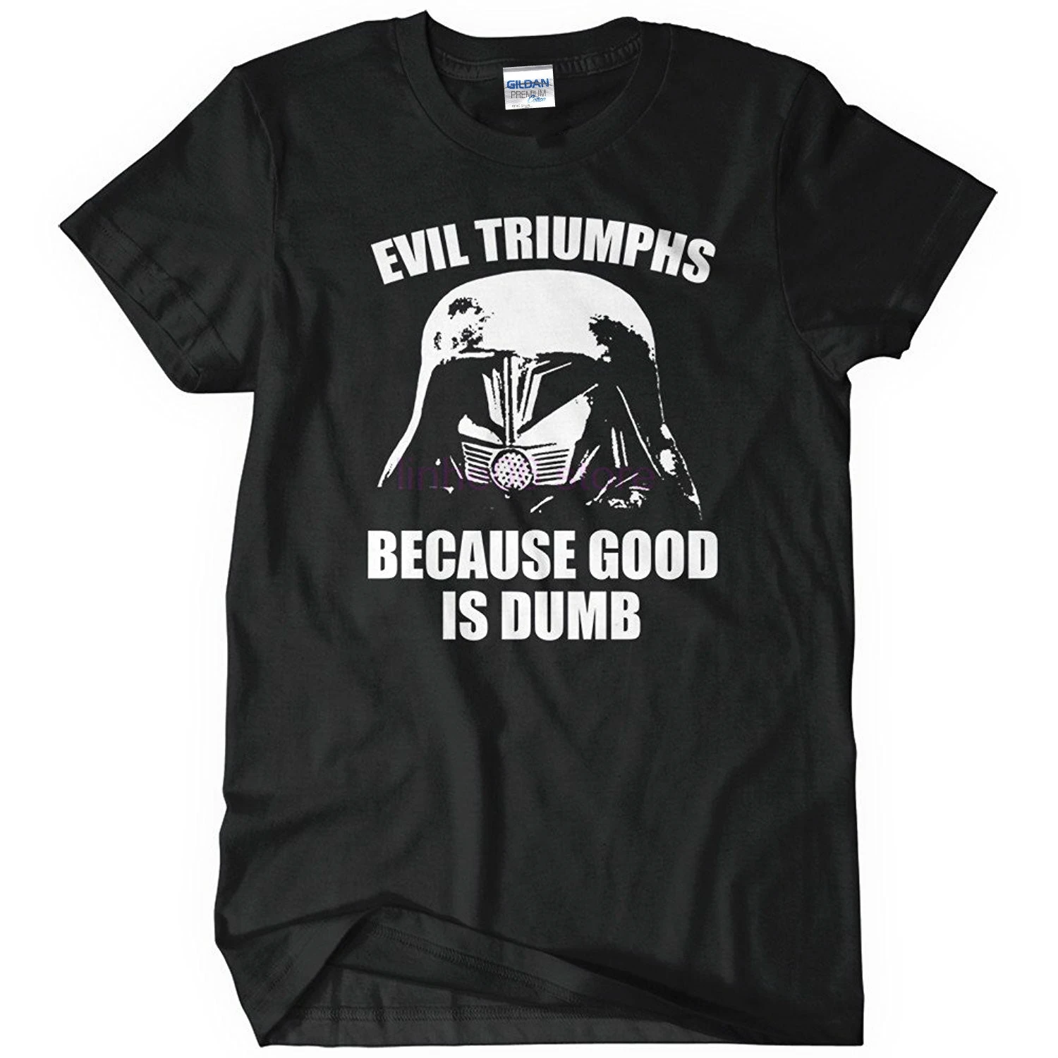 

Print T Shirt Men Brand Clothing Evil Triumphs Because Good Is Dumb T Shirt Tee Spaceballs Dark Helmet Brooks Tee