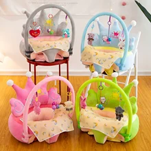 Funda de asiento de apoyo para sofá de bebé de 0 a 3 años, lavable, niños pequeños, aprendizaje de sentarse, funda de felpa para cuna (sin relleno)
