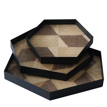 

Wood Decoration Tray Nordic Wind Wood Pastry Tray Bread Display Plate Art Dinner Plate Wood Grain Fruit Bowl