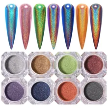 1 коробка с зеркальным эффектом голографическая пудра для ногтей 0,3 г/кор. металлический блеск для ногтей пылезащитный пигмент для самостоятельного украшения ногтей 30 цветов