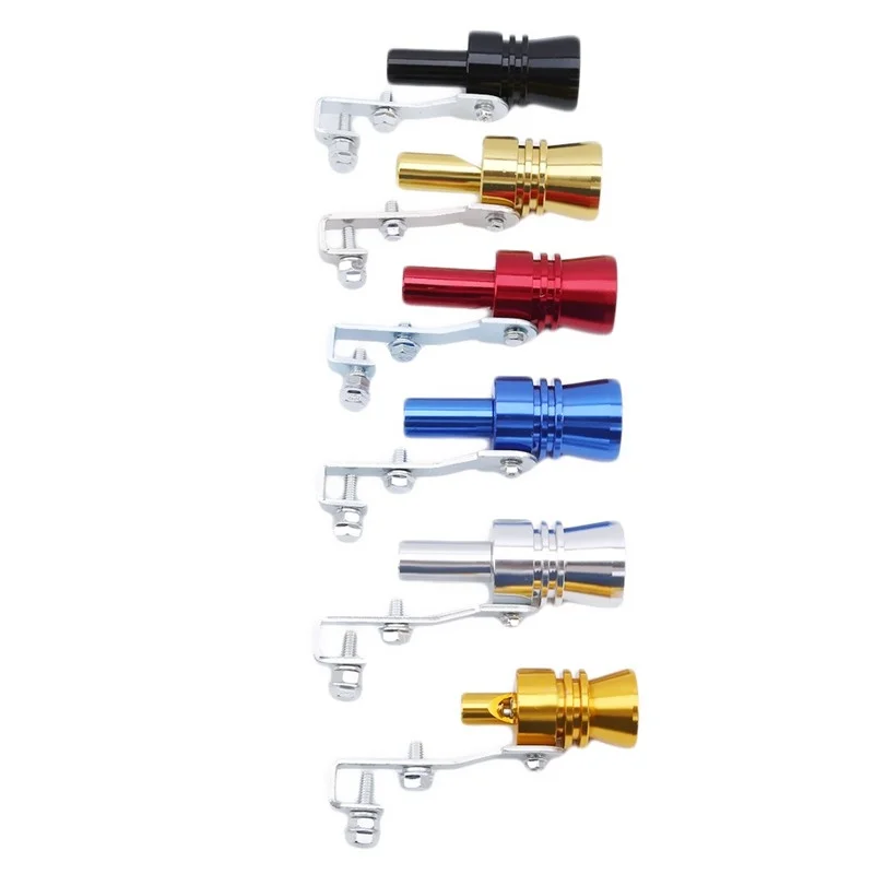 Car Exhaust Fake Turbo Whistle Pipe Sound Muffler Auto Blow Off Valve Universal Simulator Whistler Imitation Sounders car turbo whistle