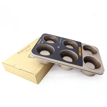 

6 Holes Small Cake Mold Muffin Cup Pan Bakeware DIY Baking Tools Non-Stick Cupcake Mold Egg Tart Baking Cup