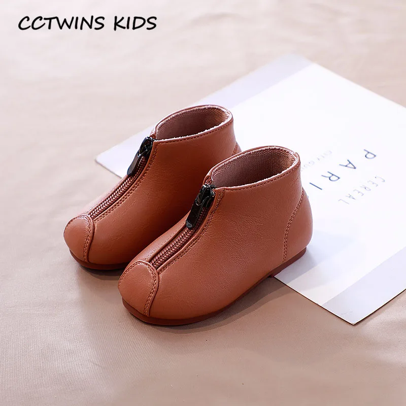Розовый CCTWINS/детская обувь; коллекция года; Осенняя модная детская обувь из искусственной кожи; брендовые ботинки для маленьких девочек; ботильоны для мальчиков; Цвет Черный; FB1714 - Цвет: Розовый