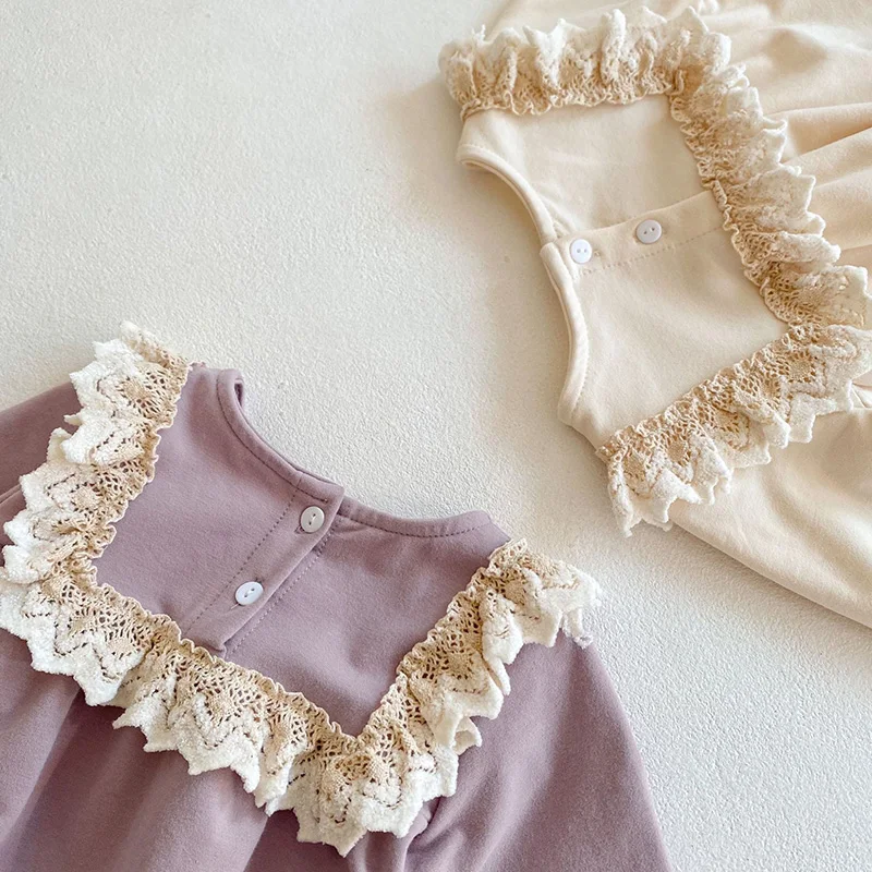 Baby Girls Ruffle One Piece Bodysuit With Hat