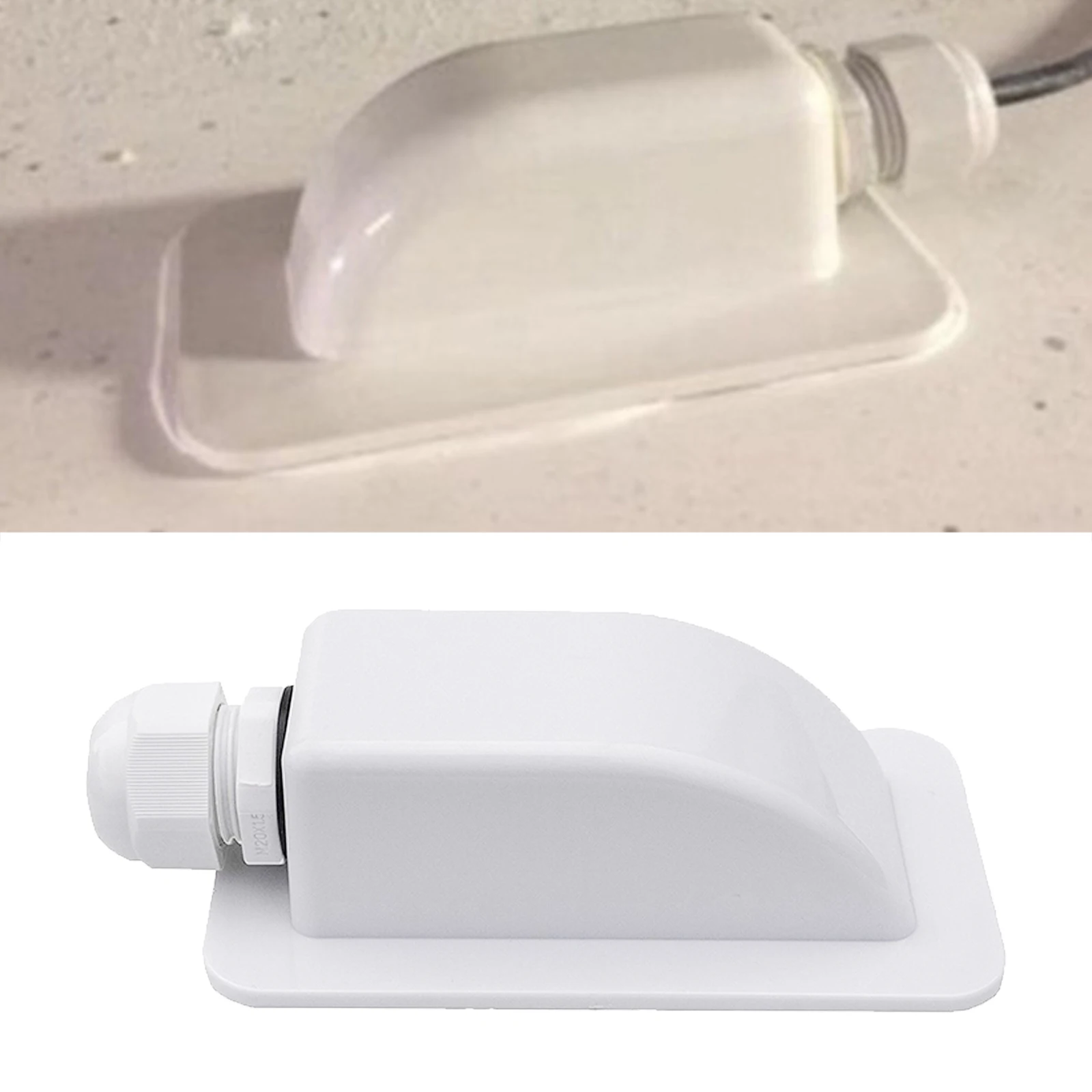 ABS Solar Panel RV Single Cable Entry Gland Box Waterproof Universal White