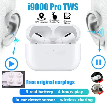 

2020 NEW i9000 Pro TWS wireless Bluetooth headset GPS real battery headset, noise reduction with microphone PK i90000 Pro TWS