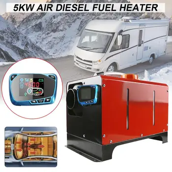 

All In One Air Diesels Heater 5KW 12V 24V Single Hole Car Heater +LCD Display +Remote Control + Silencer For Trucks Boats Buses