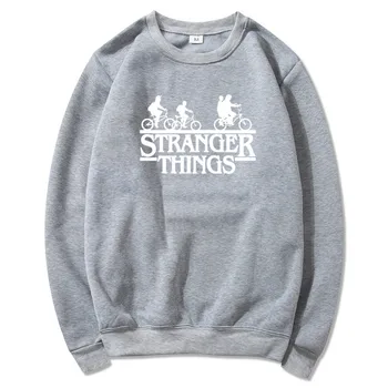 

STRANGERTHINGS Autumn gray vigor movement cotton O get hoodies streets of leisure hoodies men coat men Outdoor men clothing