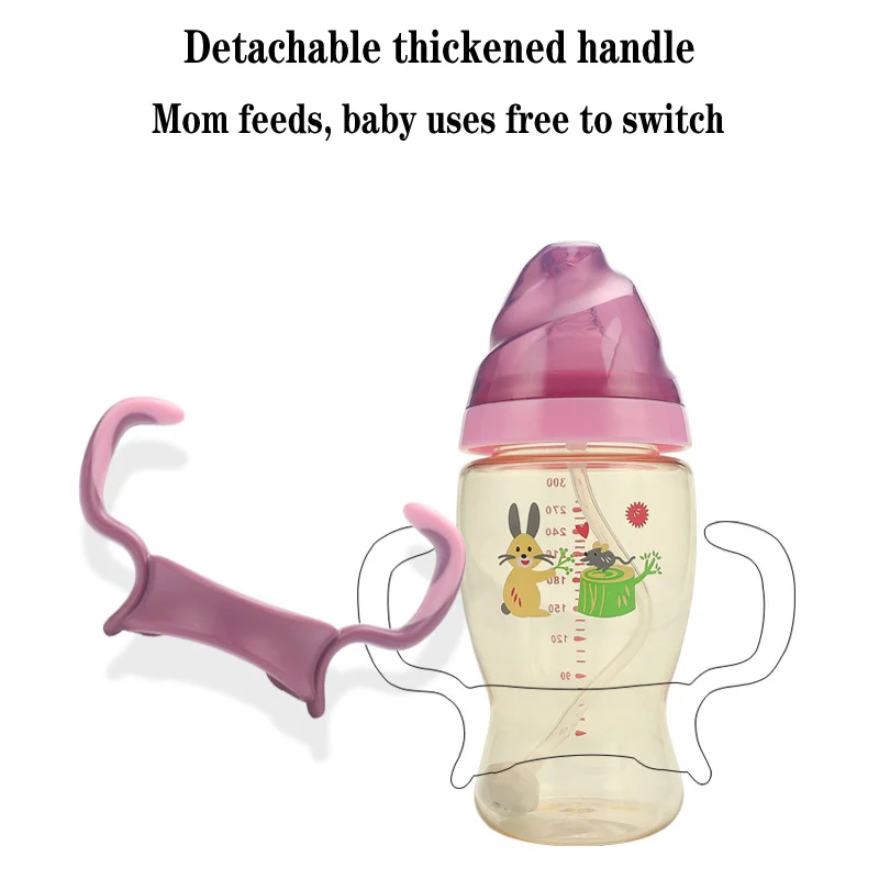 Baby PPSU Shatter-Resistant 300ML Feeding Bottle Drinker Milk For Feeding Nursing Infant Equipment Stuff Handles Nipples Bottles
