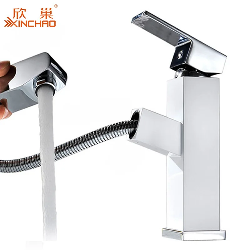 

Manufacturers Direct Selling New Style Square Cold Washbasin Faucet Bathroom Faucet Copper High Standard Electroplated