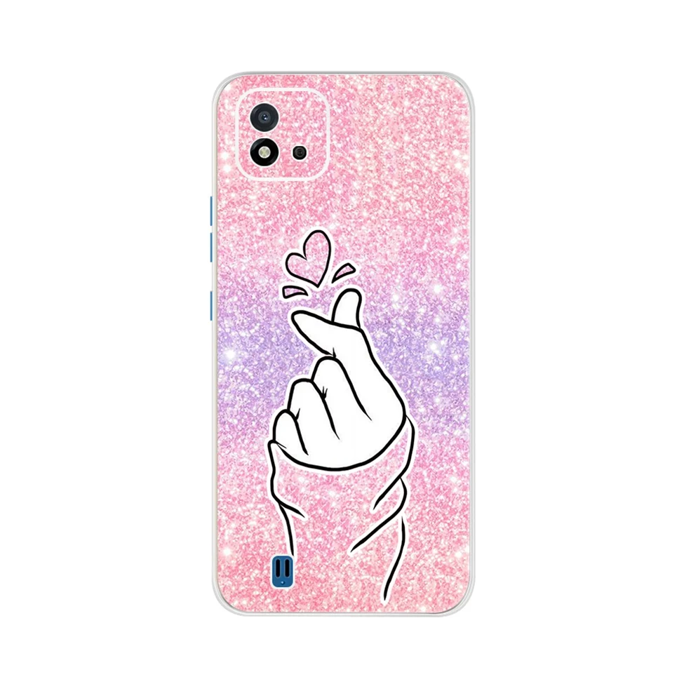 neck pouch for phone For Realme C11 2021 Case Cover Soft TPU Clear Back Shell Cartoon Cute Painting Slim Coque Fund For Realme C 11 RralmeC11 RMX3231 iphone waterproof bag