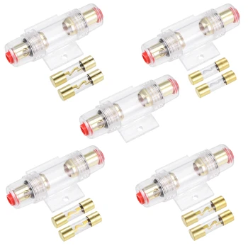 

uxcell AGU Fuse Holder Inline Block with 32V Fast Blow 10x38mm Fuses Replacement for Automotive Car Vehicle Audio Amplifier