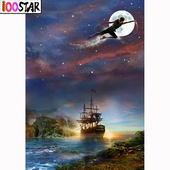 

5D DIY diamond painting cartoon Peter Pan Picture of full square Round diamond embroidery Cross stitch mosaic Home Decor gift