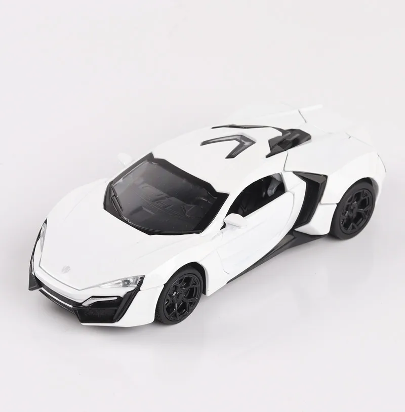1:32 Lykan Hypersport литые модели автомобилей звук и Ligh оттяните назад автомобиль игрушки подарки детский подарок на день рождения Томас и Друзья - Цвет: White no box