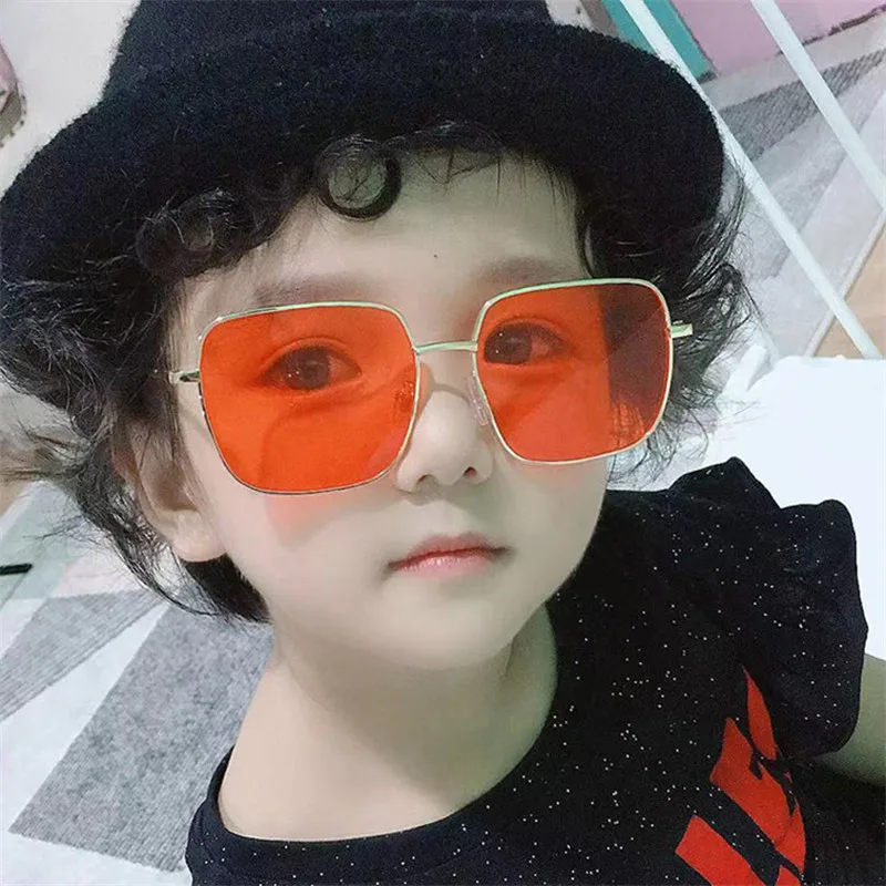 

Metal Frame Children Glass Kids Square Sunglasses Grils Boys Sun Glasses Baby Sunglass Boys Gafas De Sol UV400 Child Eyewear