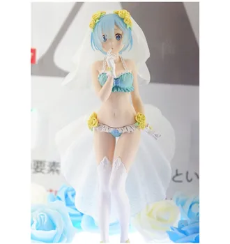 

22cm Re Life In A Different World From Zero Rem Adult Swimsuit Figure Pvc Girl Sexy Bikini Beauty Anime Decoration High Quality