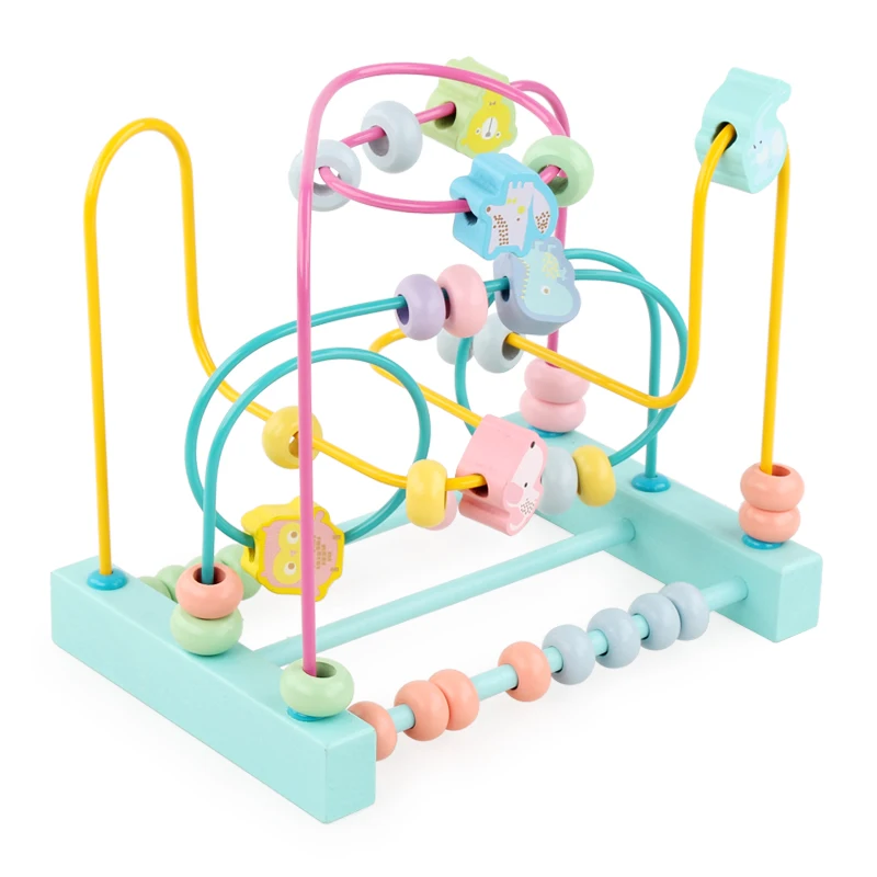 

Kids Toys Montessori Wooden Toys Maze Circles Around Beads Abacus Math Toys Puzzle Early Learning Educational Toys For Children