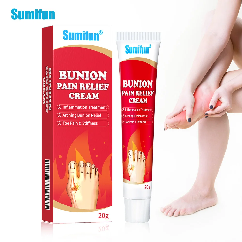 1PC 20g Sumifun Bunion Pain Relief Cream Rheumatoid Arthritis Ointment Relief Toe Joint Body Massage Soothing Health Care