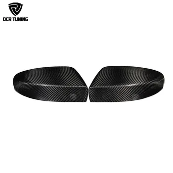 

For Maserati Quattroporte Sedan Carbon Fiber Rear View Mirror Cover 2017 + for Ghibli Carbon Fiber Side Caps Replacement Style