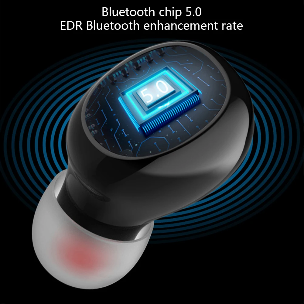 Bluetooth 5,0 бас мини портативный стерео музыка Встроенный микрофон громкой связи беспроводные наушники с зарядным устройством сенсорное управление водонепроницаемый