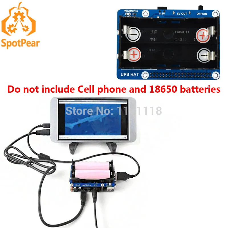 

Raspberry Pi Power Uninterruptible Power Supply UPS HAT Stable 5V Power Output
