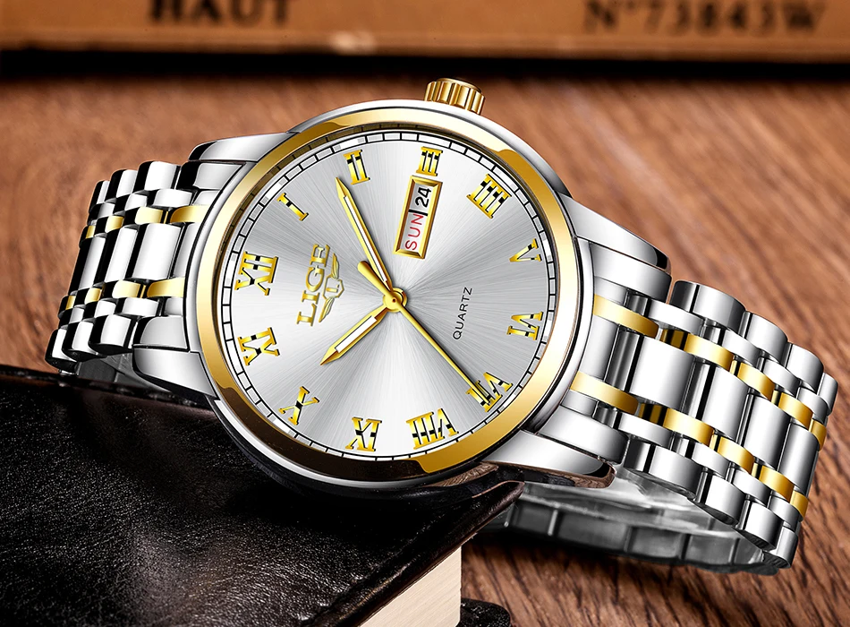 Couple Watches for Lovers Quartz Wristwatch Fashion Business Men Watch for Women Watches Stainless Steel White Gold Pair Hour