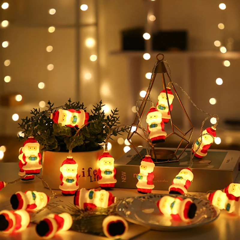 

Creative LED Light Strings Christmas Decoration 10 Lights Santa Claus String Light Garlands Christmas New Year Hanging Ornament