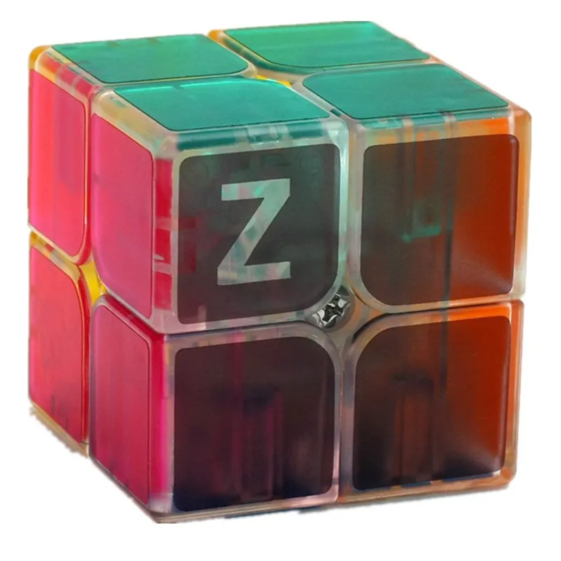 Frosted Zcube 2x2x2 глазурь матовый безопасный ABS пластик Профессиональный Прозрачный конкурс магический куб ультра-Гладкий 2x2 скоростной Головоломка Куб игрушки - Цвет: Frosted