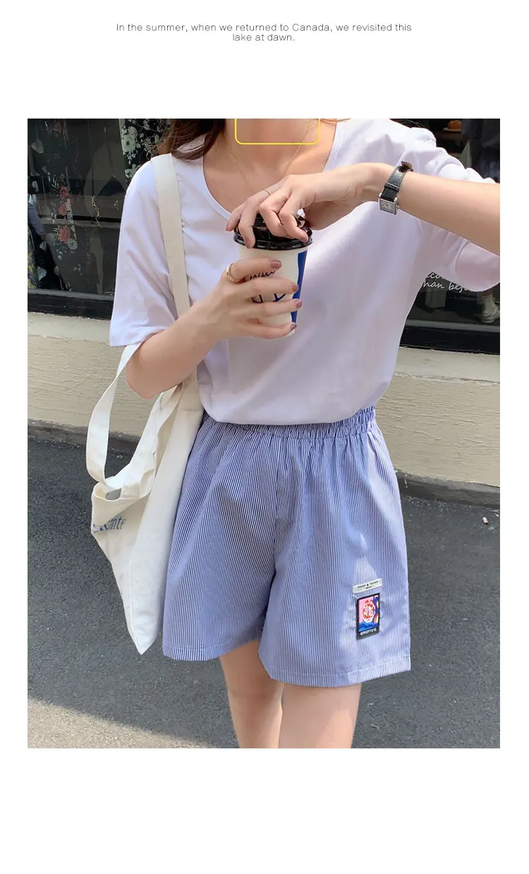 burberry shorts 2022 summer style short harajuku korean fashion personality vintage friends sweet striped sticker high waist shorts women birddog shorts