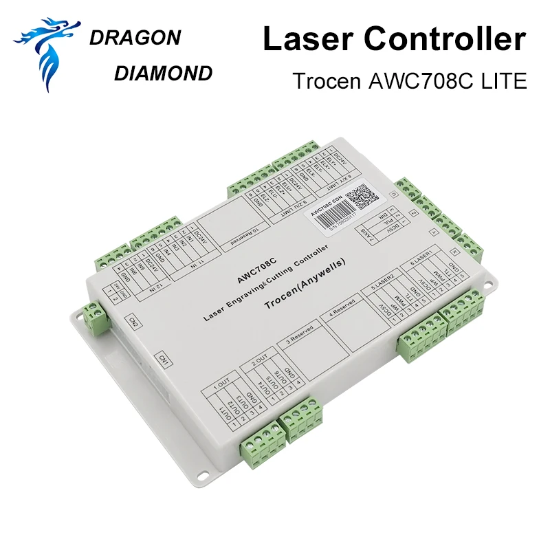 Оригинальная система лазерного контроллера Trocen AWC708C LITE Co2 для лазерной гравировальная и режущая машина