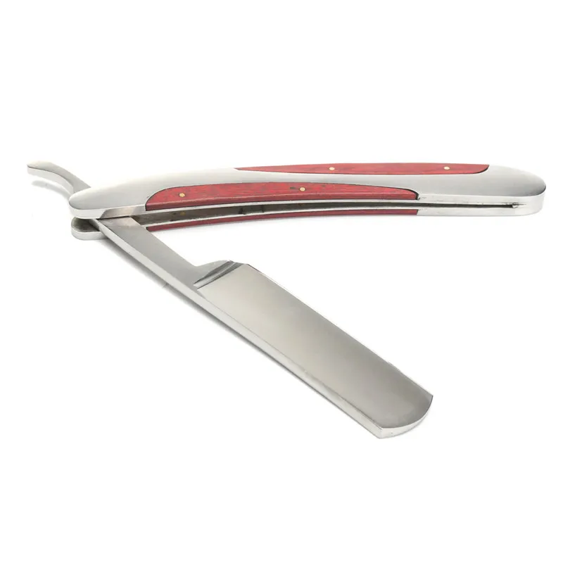 Винтажный прямой бритвенный комплект для бритья из нержавеющей стали для краев складной нож деревянный корпус точильный ремень щетка набор для бритья