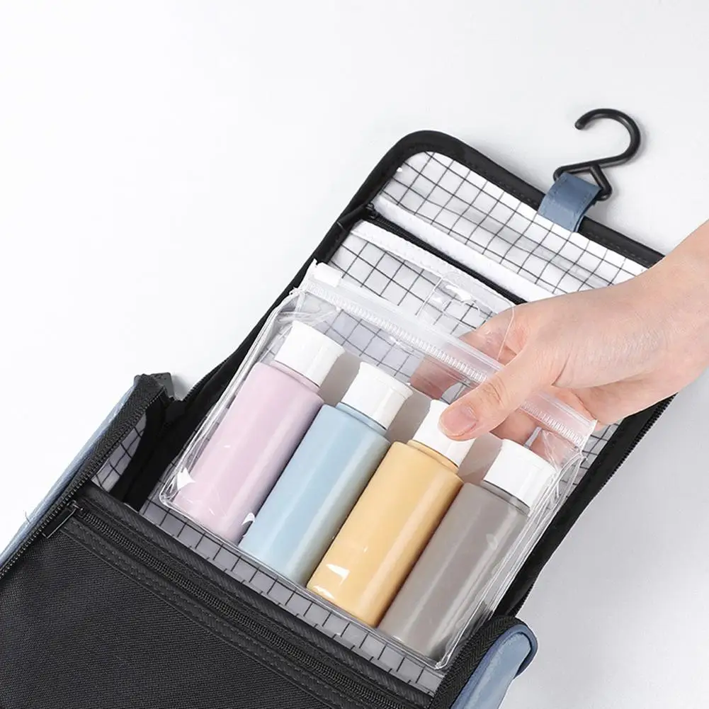 4 Bottles Portable Travel Bottles Set Leak Proof Squeezable Silicon Tubes Travel Size Toiletries Containers Carry 3