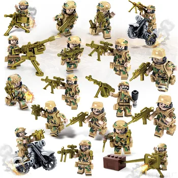 

Kaizhi 82015-16 Wolf Field Team 16 Military Special Police Building Children's Educational DIY Model Kids Educational Toys