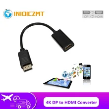 

INIOICZMT 4K/1080P DisplayPort to HDMI Cable Adapter Male To Female Converter DP to HDMI Cable Adapter For Laptop PC HDTV