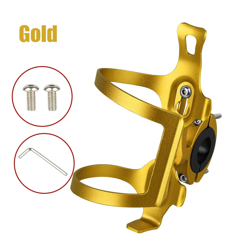 A Gold PCycling велосипедный держатель для бутылки из алюминиевого сплава вращающаяся Регулируемая бутылочная клетка MTB дорожный велосипед Высокопрочный держатель бутылки для велосипеда - Цвет: A Gold