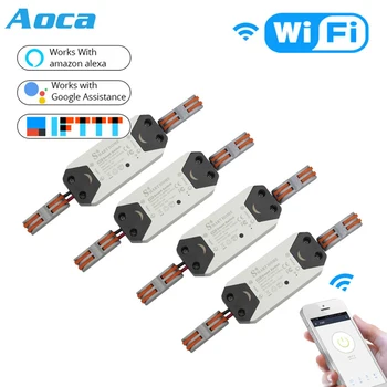 

DIY WiFi Smart Light Switch Universal Breaker Timer Wireless Remote Control Works with Alexa Google Home Smart Home