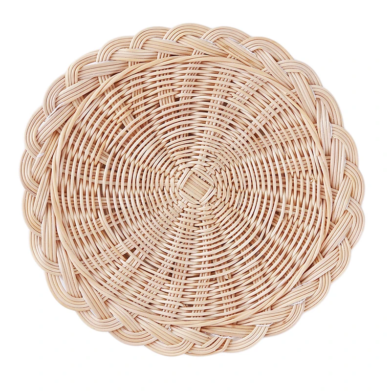 Natural Woven Heat Resistant Cup Mug Mat Coffee Tea Hot Drink posavasos placemat Kitchen Accessories Decoration - Color: diameter 10cm