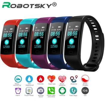 

Y5 Smart Bracelet Heart Rate Blood Pressure Monitor Tracker Fitness Tracker Smart Wristband Waterproof Smart Watch Pedometer