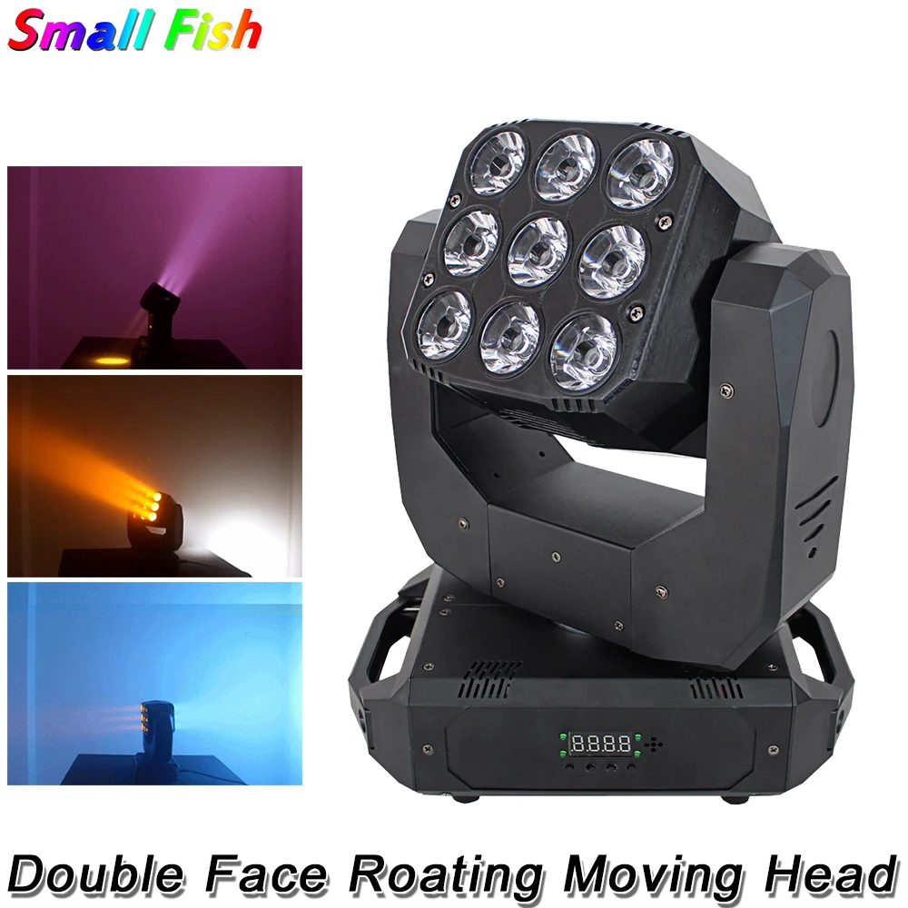 Newest DMX512 2in1 100W LED Double Face Rotating Moving Head Light Stage Beam Wash Light For Disco KTV Bar Club Wedding Banquet