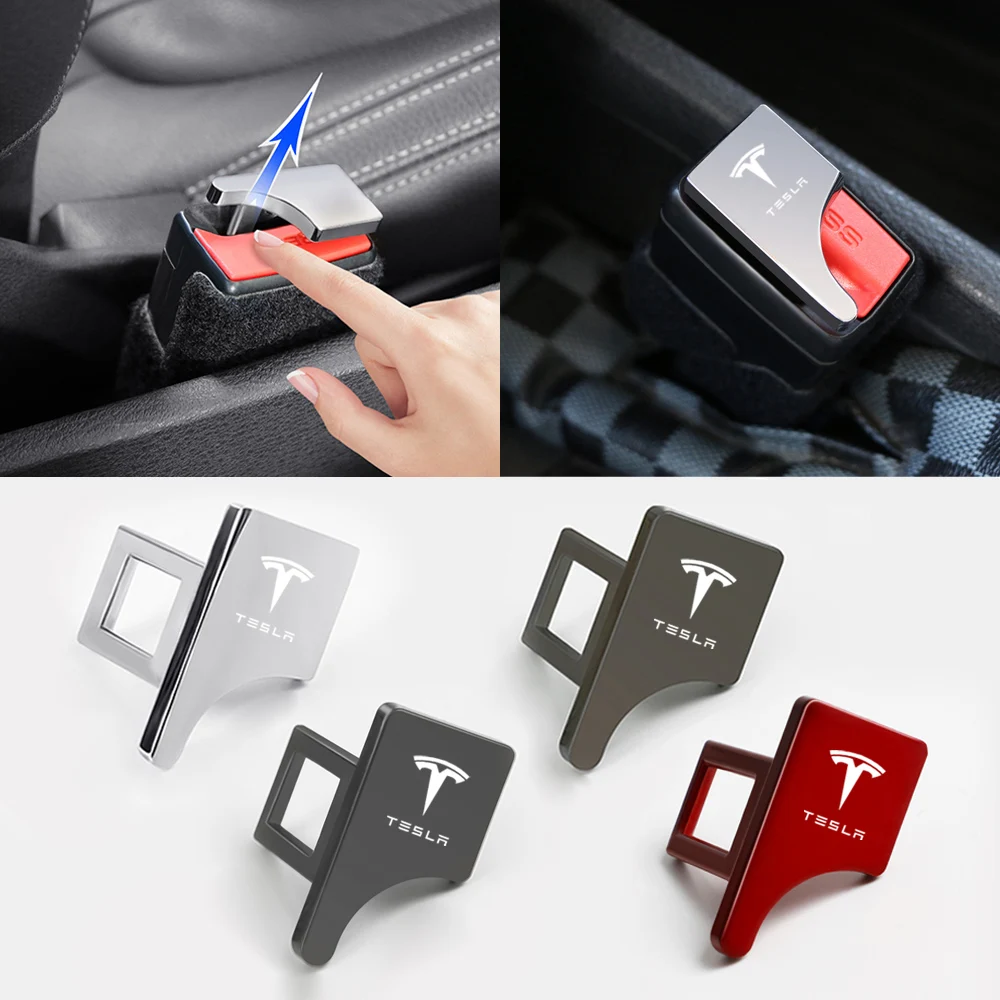 1PCS Hidden Car safety seat belt buckle clip For Tesla model 3 model X
