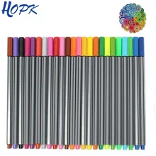 Ensemble de stylos marqueurs de couleur Fineliner, 24 lignes fines, style Graffiti à crochet, Arts, dessin, pour Journal planificateur