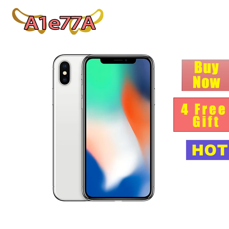 Разблокированный смартфон Apple iPhone X 5 8 дюйма Face ID NFC ROM 64 ГБ/256 ГБ A11 шестиядерный