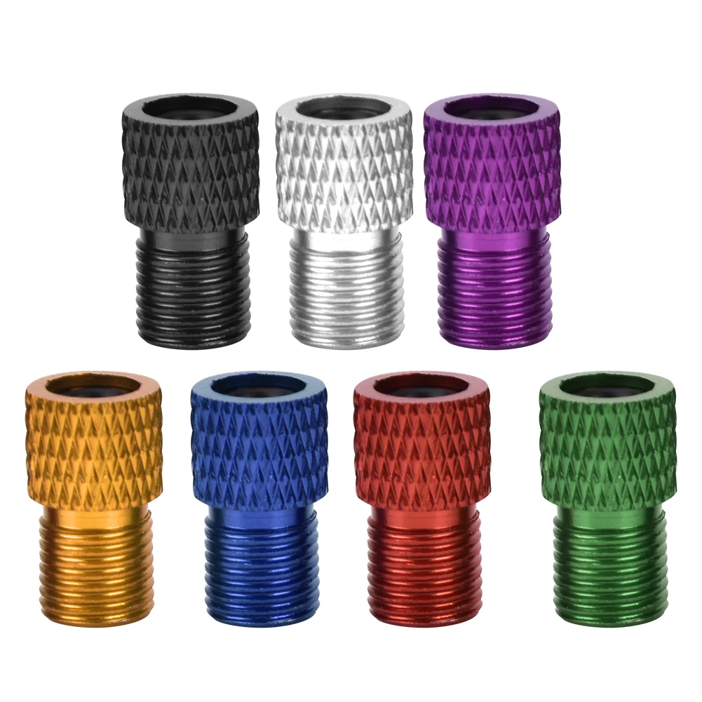 7 Pcs Portable High Quality Aluminum Alloy And Rubber Ring Adapter Bicycle Inflator Valves For Road Bike Fixed Gear | Спорт и
