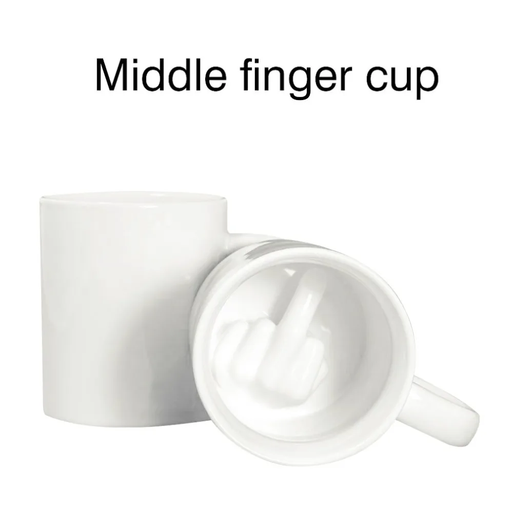 OUTAD Creative Coffee Mugs Ceramic Cup Funny Middle Finger Mugs For Coffee Tea Milk Gifts Drop shipping