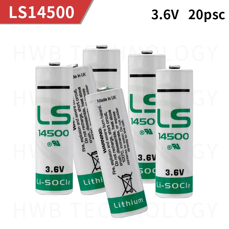 

20 PCS/lot new for SAFT LS14500 AA ER14505M 2600mah 3.6v lithium battery,instruments and meters backup power supply