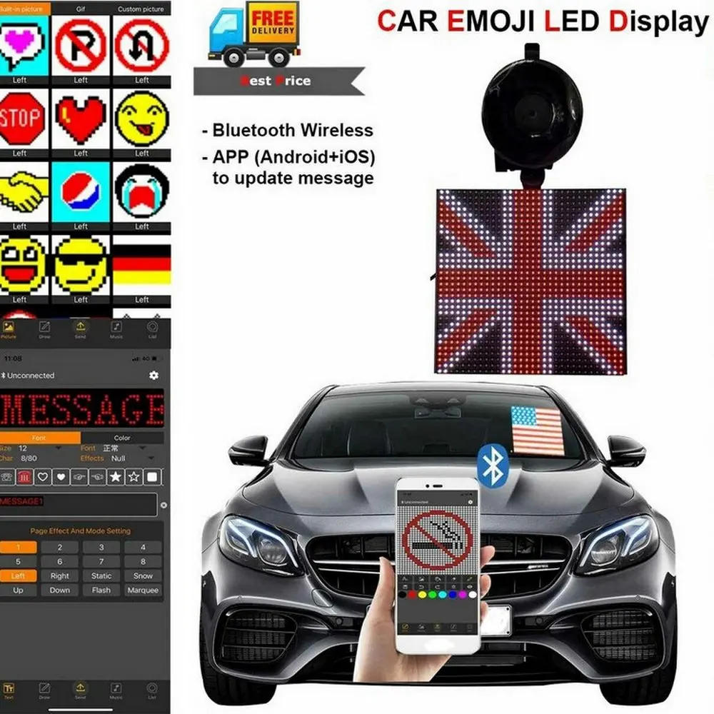 

Full Color Car LED Expression Light LED Display Car Rear Window Expression Screen Advertising Screen Auto LED Expression